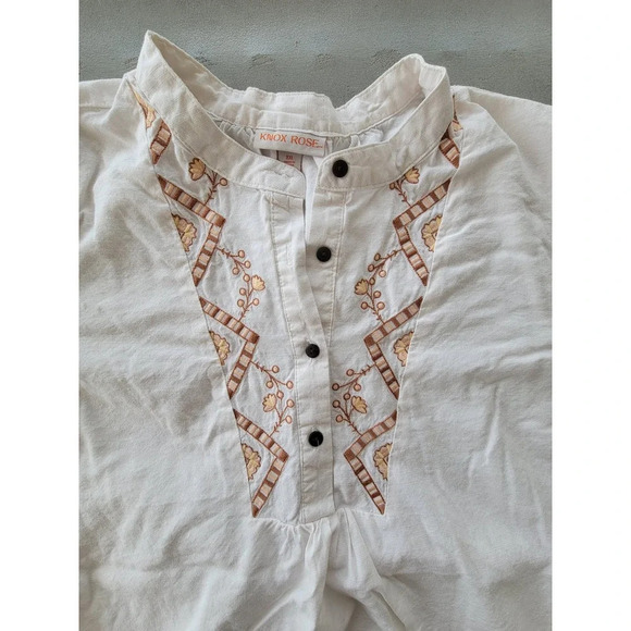 Knox Rose‎ Embroidered Boho Peasant Tunic Popover Top Cottagecore Lagenlook XXL - Picture 3 of 7